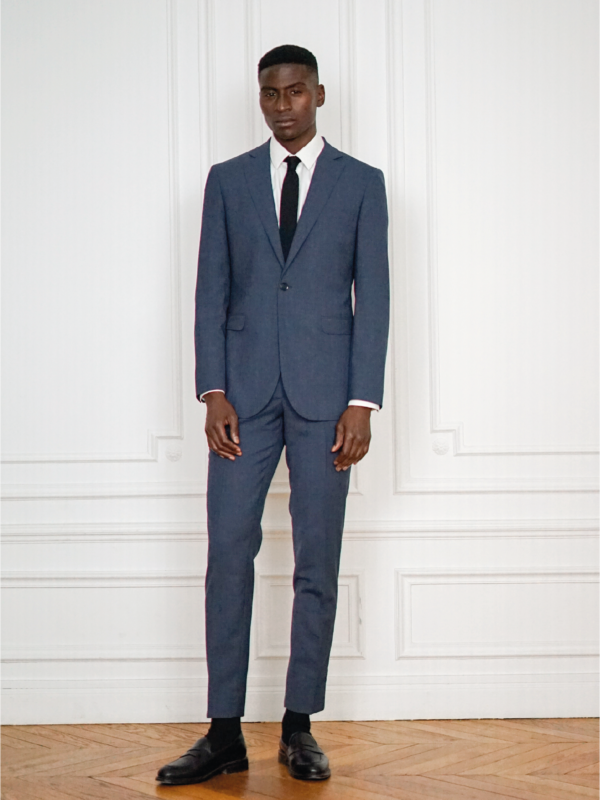 Tailor-Made Blue-Grey Suit - 2 Piece Suit | Rives Paris ©