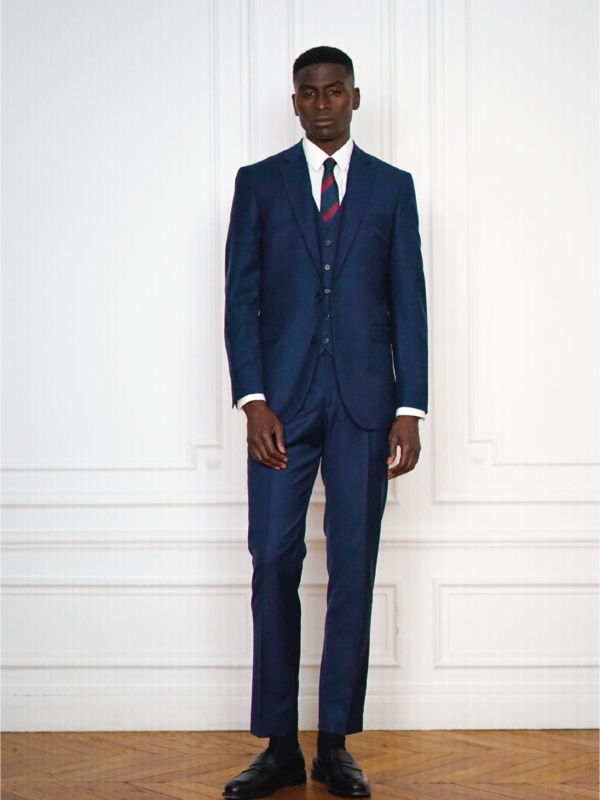 Navy Blue Tailor-made 3-Piece Suit - 3 Piece Suit | Rives Paris ©