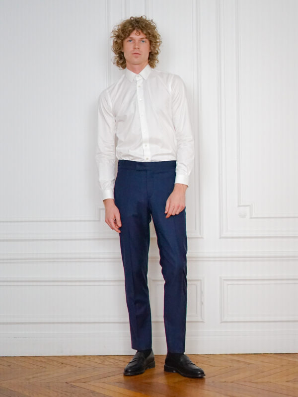 Pantalon Sur-Mesure Bleu Marine - Pantalon Classique | Rives Paris ©