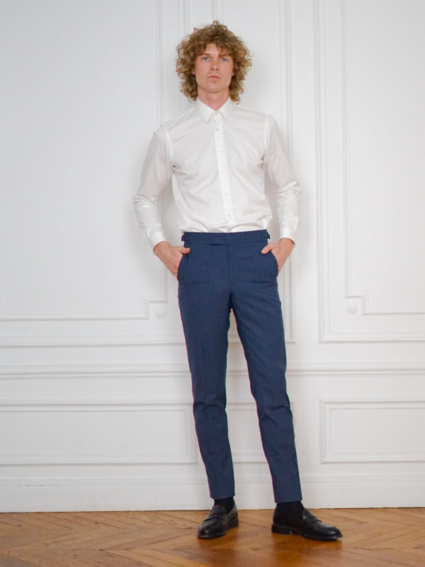 Pantalon Sur-Mesure Bleu Gris - Pantalon Classique | Rives Paris ©